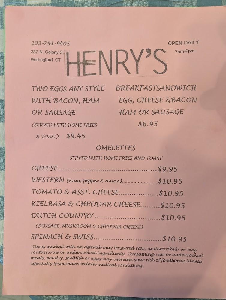 Henry's Menu image 3