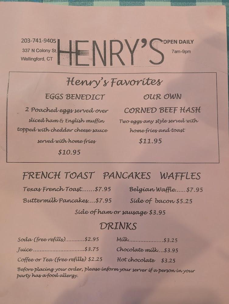 Henry's Menu image 4